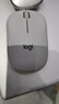 罗技（Logitech）M221 轻音鼠标 无线鼠标 办公鼠标 对称鼠标 带无线微型接收器 米白色 实拍图