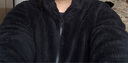优衣库女装男装长绒摇粒绒拉链茄克/长袖外套夹克冬新款479611 09 黑色 L 实拍图