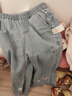戴维贝拉儿童牛仔九分裤春夏女童洋气喇叭裤女宝宝微喇裤 实拍图