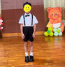 罗蒙男童礼服夏季儿童毕业演出服幼儿园背带裤花童 黑色套装 120 实拍图