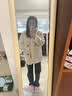 三彩【宋轶同款】2025冬新款【可机洗懒人皮草】环保皮草立领毛外套M 杏色 XL 170/92A 实拍图