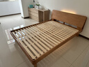 源氏木语全实木床现代简约橡木多功能主卧大床北欧风小户型卧室夜灯双人床 橡胶木原木色高铺1.5*2m无垫 实拍图