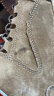 【官方授权】Jeep（吉普）男鞋2022秋冬新品户外时尚复古风纯色板鞋舒适软底休闲鞋一脚蹬低帮鞋子 中帮卡其色 42 实拍图