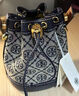 汤丽柏琦（Tory Burch）TB女包 T MONOGRAM 手提托特包水桶包单肩包斜挎酒桶包 80534-405 海军蓝 迷你 实拍图