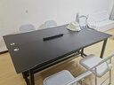 甄严选电脑桌台式家用电竞游戏桌双人办公台书桌简约书房学习桌写字桌子 加厚碳纤纹理-180CM【大双人桌】 实拍图