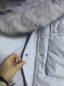 雪中飞秋冬新款女士时尚休闲简约狐狸毛领立领大口袋设计短款羽绒服 紫色|6073 M 160/84A 实拍图