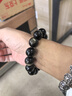 石玥珠宝精品16mm金沙天然黑曜石手串佛珠本命年转运珠水晶手链男女士款 实拍图