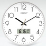 康巴丝（Compas）挂钟客厅钟表石英钟表挂墙时钟日历挂表 C3219AY纯洁白 35cm 实拍图