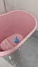 捷贝（Jebe baby）高位成人泡澡桶浴桶家用塑料洗澡桶大人加厚保温汗蒸沐浴盆洗澡盆 【加厚】粉-无盖+大礼包 实拍图