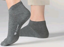 海澜之家袜子男女中筒纯棉100%棉抗菌消臭抗起球纯色运动休闲中长袜5双装 实拍图