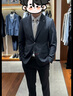 雅戈尔（YOUNGOR）西服男士050款上衣秋冬青年男套西上衣羊毛面料经典西服 藏青 L 175/104A 实拍图