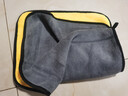 美家日记抹布 黄灰双面抹布75*35cm*2条洗车毛巾擦车抹布吸水纤维绒清洁巾 实拍图