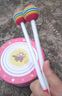 贝木惠（beimuhui）幼儿宝宝早教音乐玩具奥尔夫乐器敲击打鼓儿童智力玩具1-2-3-4岁 粉色小兔子敲击鼓(含2个锤) 实拍图