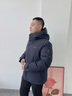 波司登（BOSIDENG）25新款羽绒服男短款90绒经典休闲通勤连帽宽松外套B250245111 【趋势推荐】墨石蓝5984 M 175/96A 体重约130-140斤 实拍图