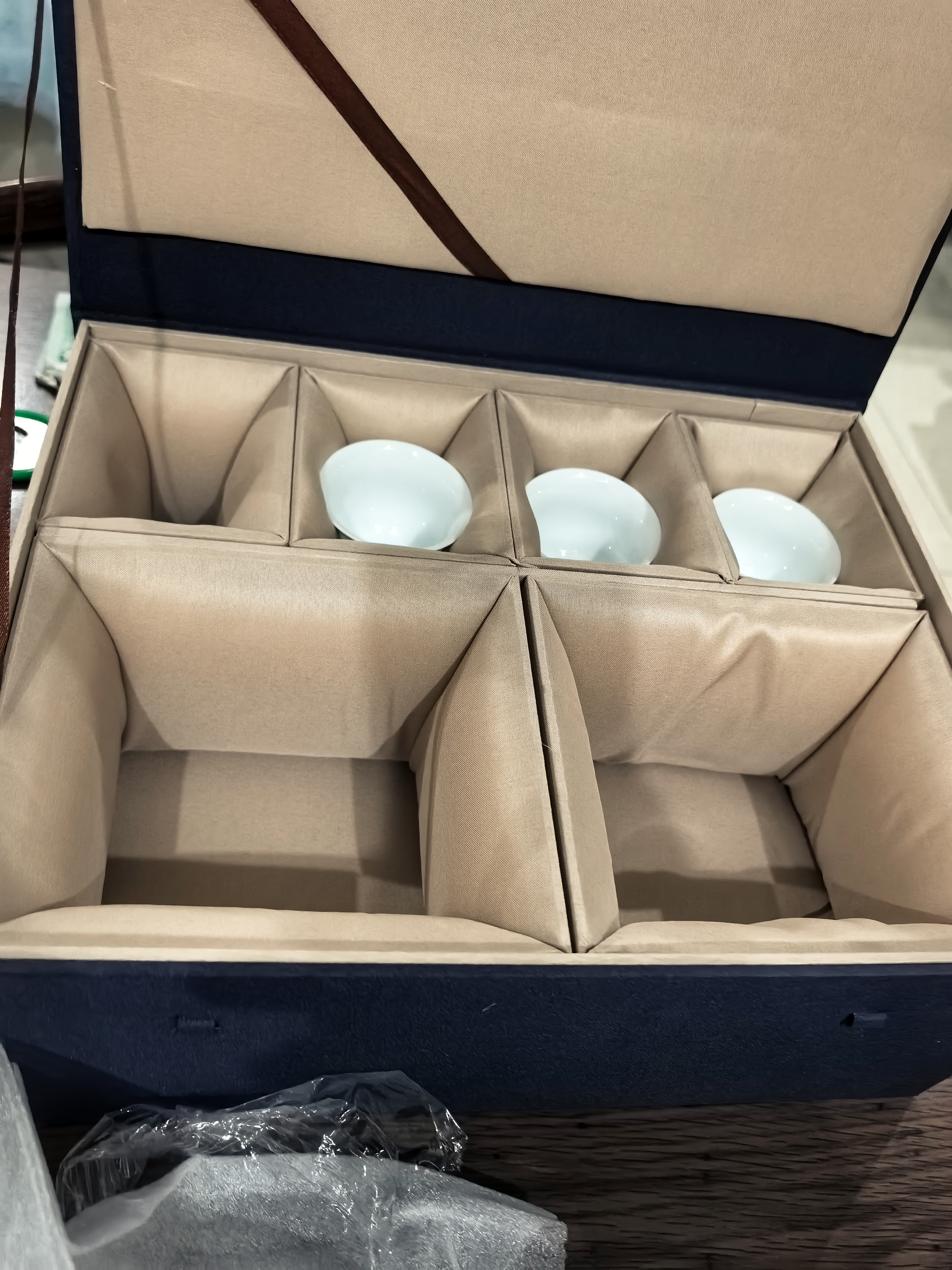 汉造景德镇茶具套装轻奢高档陶瓷整套泡茶器全套家用功夫茶具2026新款 【高端送礼】玉影山水6件套 【顺丰包邮】 蓝色礼盒 实拍图
