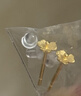 周六福小金花足金999黄金耳钉女生日礼物计价AC090379  一对 约0.67g 实拍图