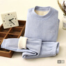 儿童保暖内衣套装宝宝奥粒绒加厚秋衣秋裤中大童无骨加绒秋冬睡衣 蚕丝加厚宝蓝色 【A类材质】 170 建议身高155-165CM 实拍图