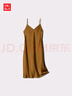 优衣库缎纹吊带连衣裙女装缎面裙子内搭显瘦480631 34 驼色 2XL /165/100B 实拍图