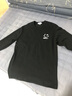 回力长袖t恤男春秋季纯棉透气圆领运动长袖男百搭上衣男装黑色M 实拍图