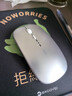 英菲克（INPHIC）M1无线鼠标可充电办公蓝牙三模电量显示静音便携适用于惠普华硕苹果IPAD笔记本电脑无限轻音 【无线-2.4G电量显示增强版】Ty-C充电太空银 实拍图