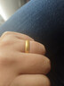 老庙黄金戒指足金古法情侣对戒素圈实心传承男女婚戒礼物送女友 男款/约5.4g 晒单实拍图