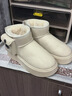 维曼芬冬季新款小暖炉电热鞋雪地靴女加绒保暖棉鞋电暖男鞋零下40度防寒 女鞋米色-pu皮【送2个充电宝】 36 【偏小建议拍大一码】 实拍图