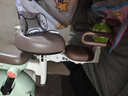 买梦人电动车儿童座椅可折叠前置电瓶车宝宝安全坐椅小凳子车前小坐雅迪一岁3-6岁2岁小空间可遛娃接小孩 前置 螺丝固定 8个月-3岁 奶白咖-【围栏款】 座椅可前后安装+前后调节+一键折叠 实拍图