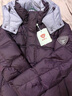 坦博尔羽绒服女短款时尚潮流可脱卸帽百搭保暖外套550388T满天星紫160 实拍图