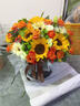 冉子花坊鲜花速递同城配送向日葵混搭抱抱桶玫瑰送女友爱人生日礼物真鲜花 抱抱桶混搭 实拍图