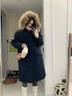 诗丹蕊2025年新款冬季中长款工装派克服羽棉袄绒服复古小个子棉服女外套 藏青色中长款 均码 【可备注码数】 实拍图