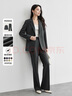 尚都比拉职业通勤西装套装女春秋正装西服外套裤子面试两件套 深灰色 L 实拍图