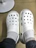 回力（Warrior）拖鞋男士凉鞋男透气洞洞鞋防滑沙滩鞋子男 0228 白色 40 实拍图