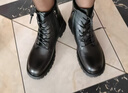 红蜻蜓马丁靴女秋冬保暖厚底英伦风短靴休闲瘦瘦靴WTC43480黑色绒里39 实拍图