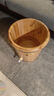 川柏香泡脚桶木桶40厘米实木泡脚桶过小腿香柏木足浴洗脚盆木桶家用木质 40双边无盖带轮+艾30包+排水 实拍图