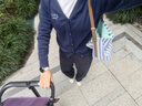 优衣库【惊喜价】女装针织廓形长裤/弯刀镰刀裤子483722 475344 483722/69藏青色 XS 实拍图