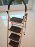 奥鹏 梯子家用四步折叠梯子加厚钢管铁梯宽踏板人字梯单侧工程梯 实拍图