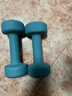 京东京造 彩色浸塑哑铃 男士女士家用哑铃 纯铁哑铃健身器材 3KG两只装 实拍图