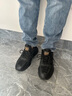森馬男鞋2025秋季新款休闲百搭老爹鞋男士跑步运动鞋子青少年轻便软底 黑金单鞋 40 实拍图