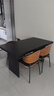 法莎蒂政府补贴全托岩板餐桌大小户型轻奢现代简约亚克力悬浮长方形桌子 【黑色亚克力脚+新升级下挂岩板】单餐桌+桃心椅*4 140x80x75cm 实拍图