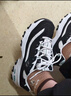 斯凯奇（Skechers）女鞋秋冬小白鞋蕾丝休闲运动熊猫鞋黑色增高厚底老爹鞋11959 黑色/白色/BKW 38 实拍图