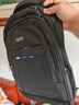 袋鼠双肩包男士背包大容量行李旅游包学生书包女初中商务笔记本电脑包 黑色配蓝标 实拍图