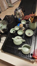 金镶玉 功夫茶具整套装带实木茶盘家用办公室全自动烧水电茶炉 幽雅石瓢 实拍图