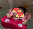 喜乐游婴儿游泳圈0-3岁 儿童游泳圈 免充气防侧翻宝宝洗澡玩具礼物 福宝圈刺绣版粉色【3个月-4岁】 实拍图
