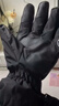 目丸保暖手套男女户外冬天骑行防寒风加绒厚触屏女防水冬季棉滑雪手套 1#黑色 深度暖手套-男款 实拍图