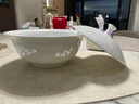 富玉景德镇陶瓷碗中式高档餐具纯素玲珑盘子家用菜盘散件送礼礼物 玉牡丹 品锅 实拍图