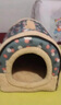 阿莫尔宠物猫窝秋冬季保暖房子型小型犬猫泰迪博美可拆洗小狗窝宠物狗屋 星星浅灰色(带手提窝款) S-建议5斤内 实拍图