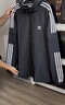 adidas经典三条纹运动连帽夹克外套男女春季阿迪达斯三叶草 深灰   S 实拍图