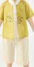 罗蒙男童汉服中国风中秋唐装套装儿童新中式毕业演出服 黄色130 实拍图