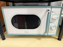 美的（Midea）小滋味微波炉家用小型 复古旋钮薄荷曼波风 一级能效平板变频轻音预制菜加热M1G1 实拍图