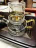 锦格玻璃茶壶泡茶壶侧把茶壶功夫茶具耐高温加厚茶壶过滤耐热全玻璃壶 玻璃小壶H21绿中号：250ML 实拍图
